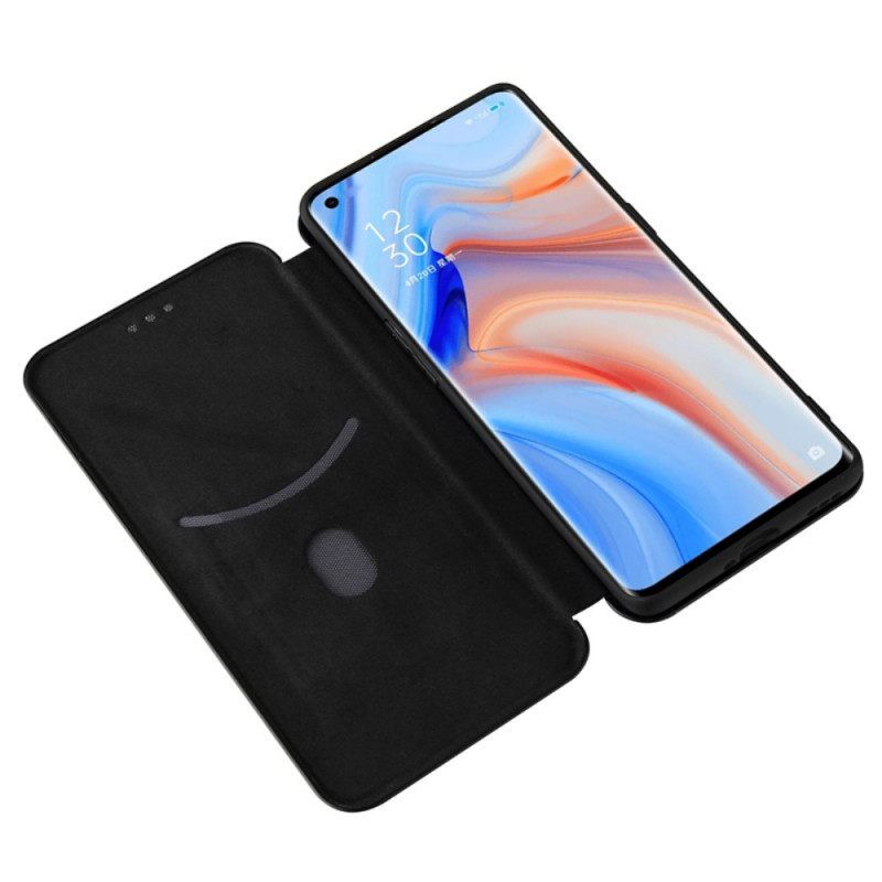 θηκη κινητου Oppo Find X3 Lite Θήκη Flip Έγχρωμη Σιλικόνη Άνθρακα